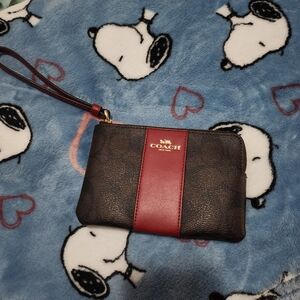 Coach Black and Red Wristlet